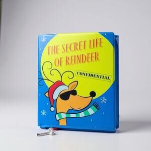 Peter Pauper Rare Mini Book The Secret Life Of Reindeer Xmas Stocking Stuffer 4"